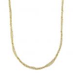 Gold Tone Double Chains Gold Beaded Theatre Long Necklace 17632.JPG